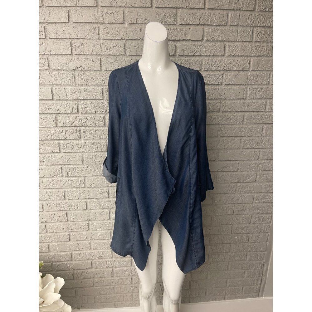 Picadilly Open Front Denim Jacket Size 6
